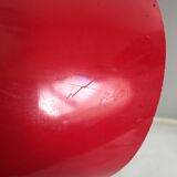 Lampe bauhaus métal laqué rouge&flexible chromé/c1950/design vintage