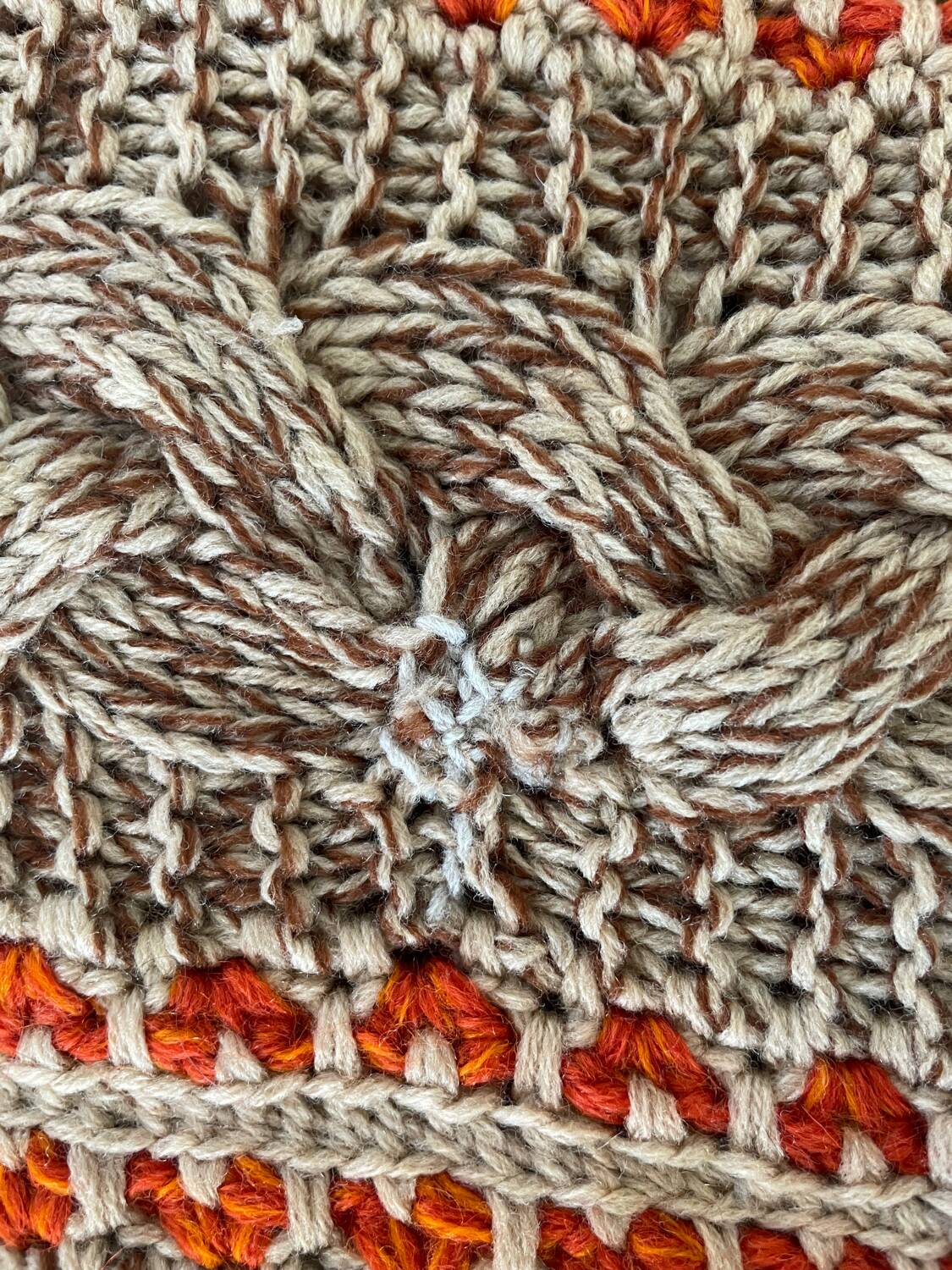 Vintage knitted blanket