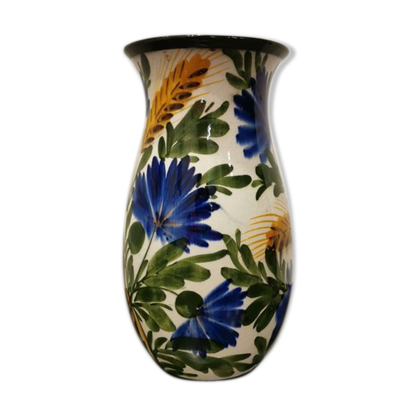 Elmshorn enamelled ceramic vase