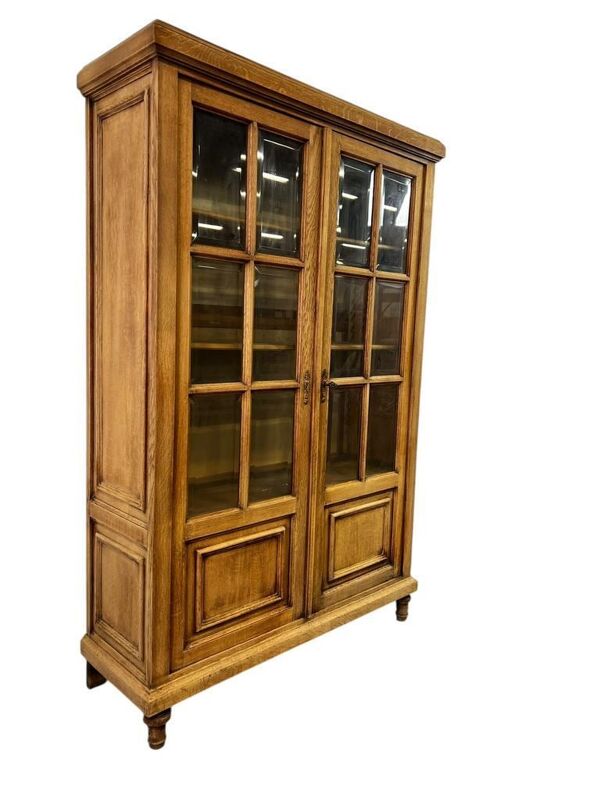 Vitrine en bois vintage / bibliothèque / étagère