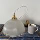 Vintage pendant lamp in electrified prismatic glass with new