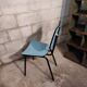 Blue formica chair 1960