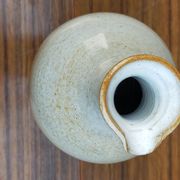 Light stoneware potter's bottle with vintage spout