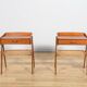 Mid-Century Teak and Rattan Nightstands by Søren Rasmussen, Denmark, 1960s,