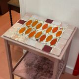 Side table console mosaic pink orange original vintage charm colourful