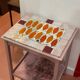 Side table console mosaic pink orange original vintage charm colourful