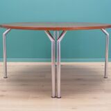 Teak half round table, Danish design, 1970s, manufacturer: Bent Krogh