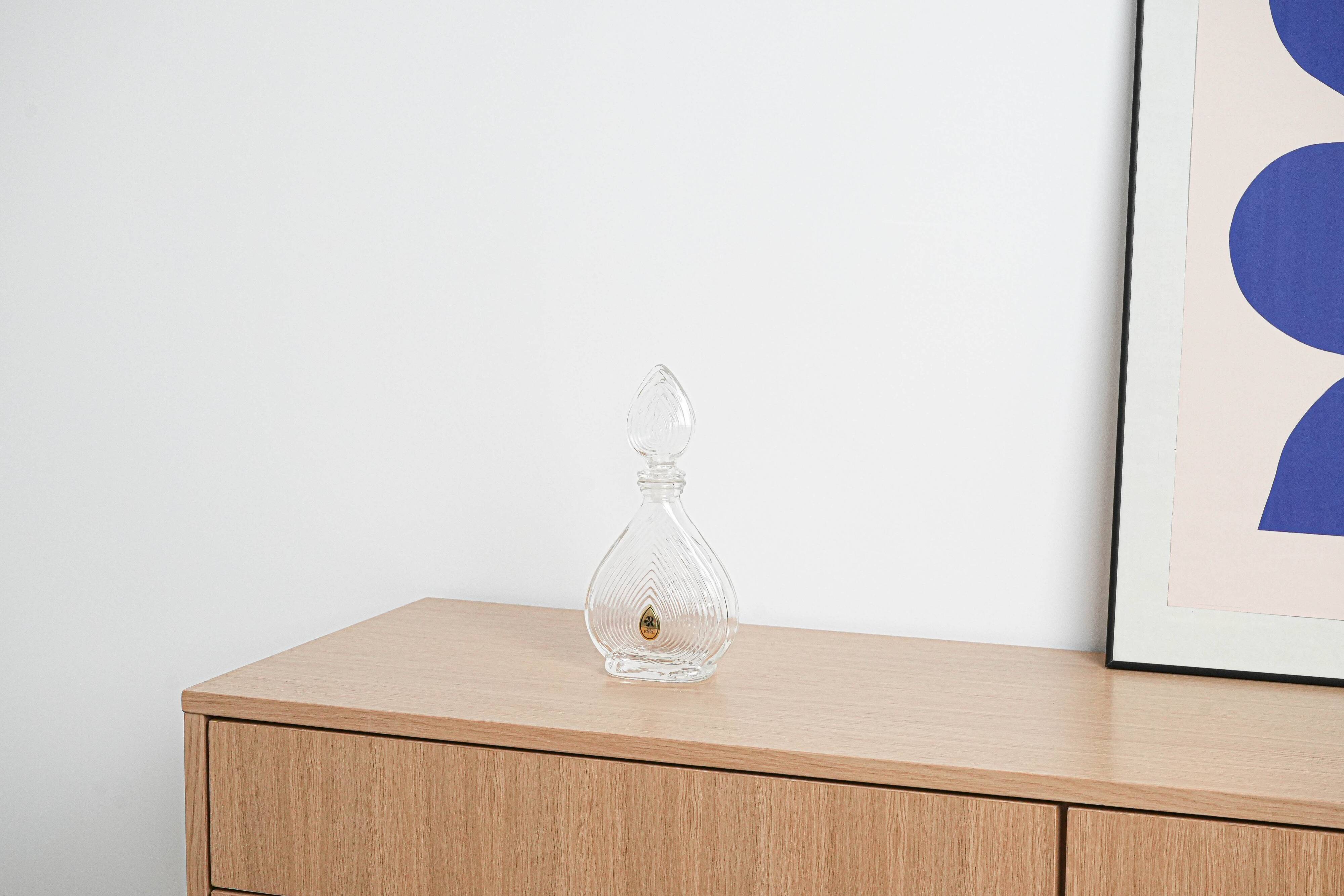 Crystal carafe, Italian design, 1970s, manufactured by ERRE