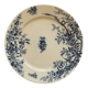 Assiette plate ancienne terre de fer - Badonviller modèle Roses