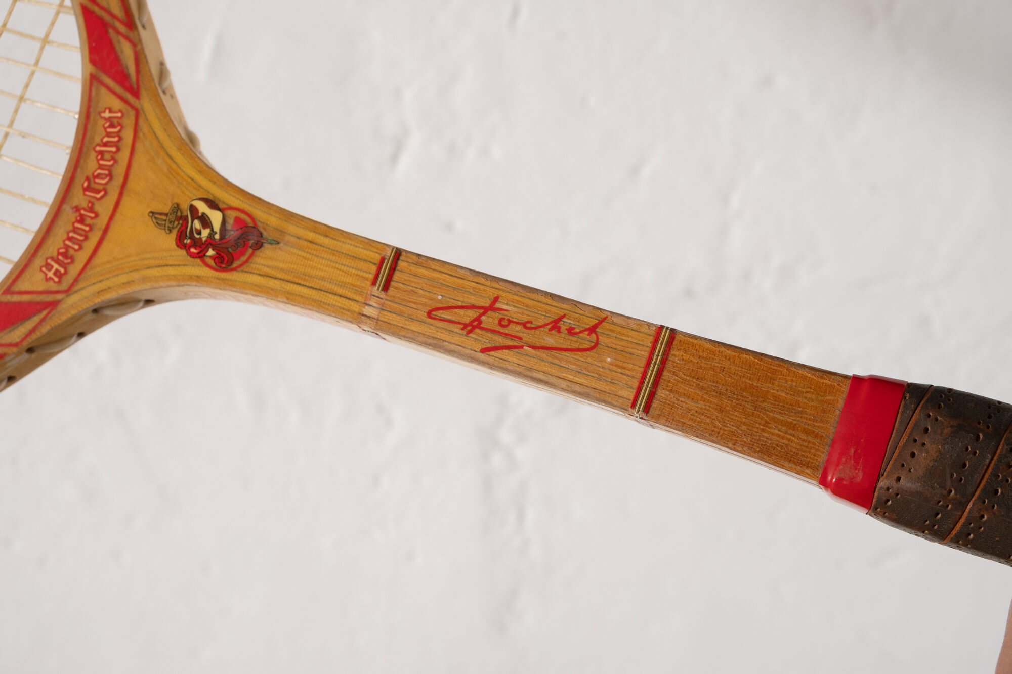 Old wooden tennis racket