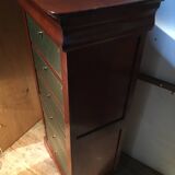 Notary's cardboard box in mahogany-colored cherry wood "Félix Monge"