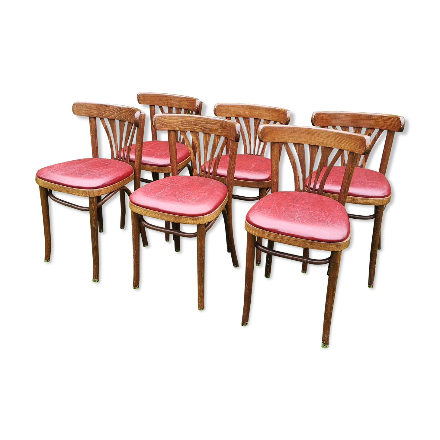 6 vintage bistro chairs