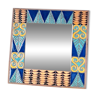 Miroir en lave émaillée