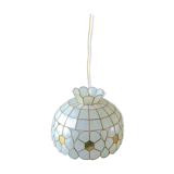 Lustre, mother-of-pearl and brass suspension from the 1970s