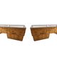 2 Showcases furniture of loom with drawers oak wood jewelry Art Deco 1930' compass feet