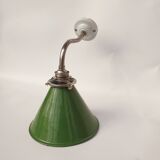 Swan neck enamelled sheet metal wall lights