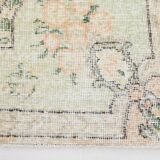 Soft Peach Muted Wool Vintage Rug For Home Decor, 184x292 Cm