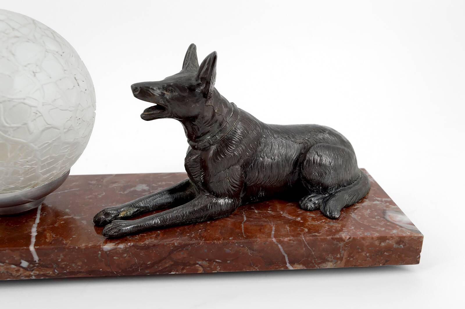 Art Deco Sculptural Night Light – German Shepherd, circa 1930