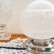Lamp to lay vintage opaline white Clichy glass