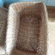 Panier en osier rotin grand coffre à jouets