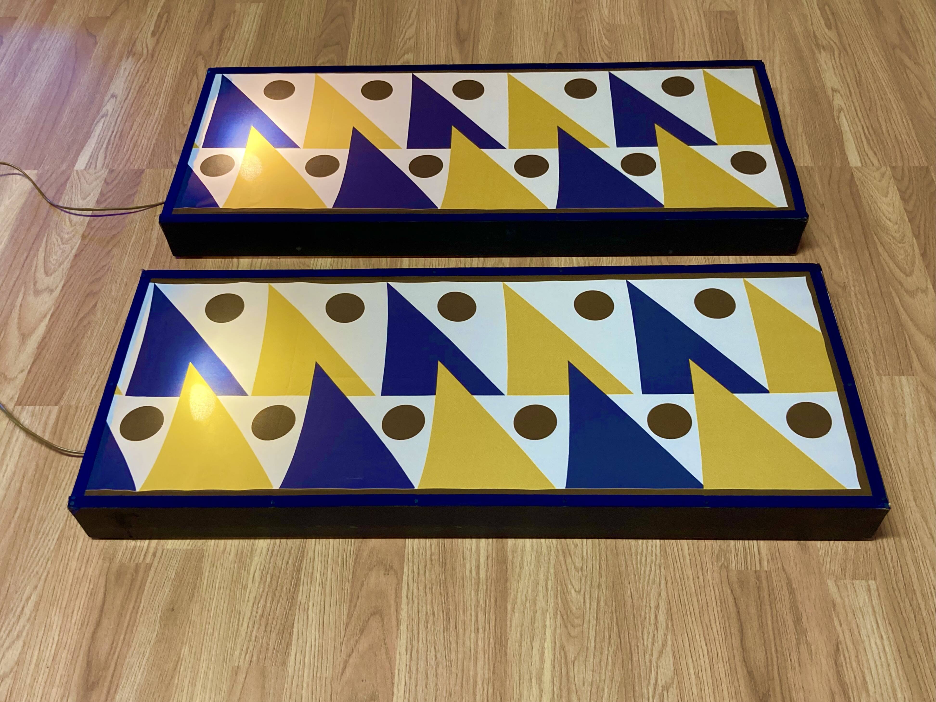 Pair of large "Scandinavian design" wall lights.