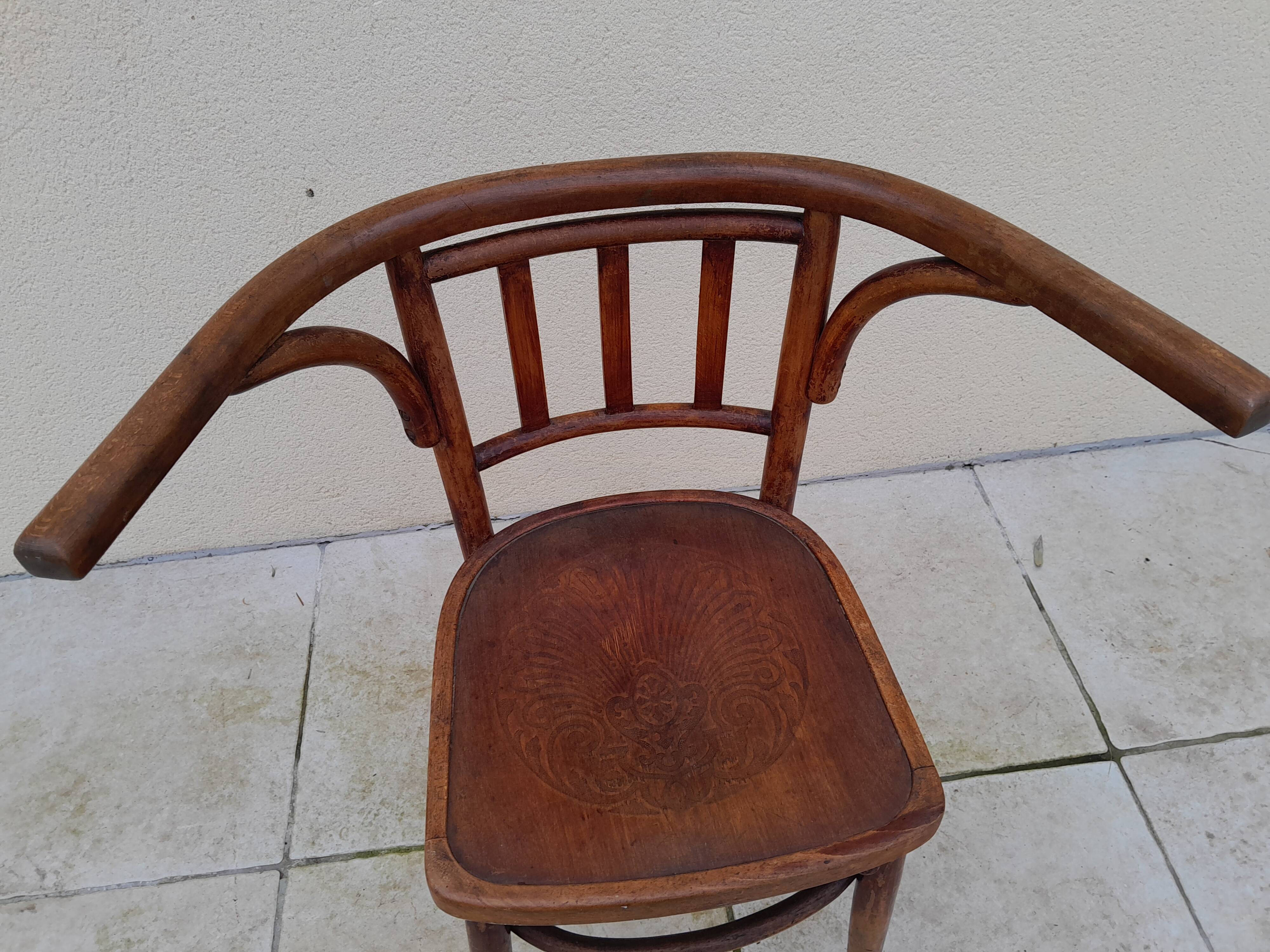 Armchair bistro chair emile cambier old 1900