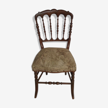Napoleon lll chair old seating tapestry
