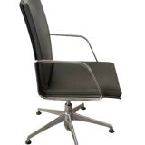 Set of Matteo Grassi designer armchairs – MIZAR Collection – Grey leather