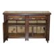 Victorian English oak rustic buffet circa 1880 with drawers.