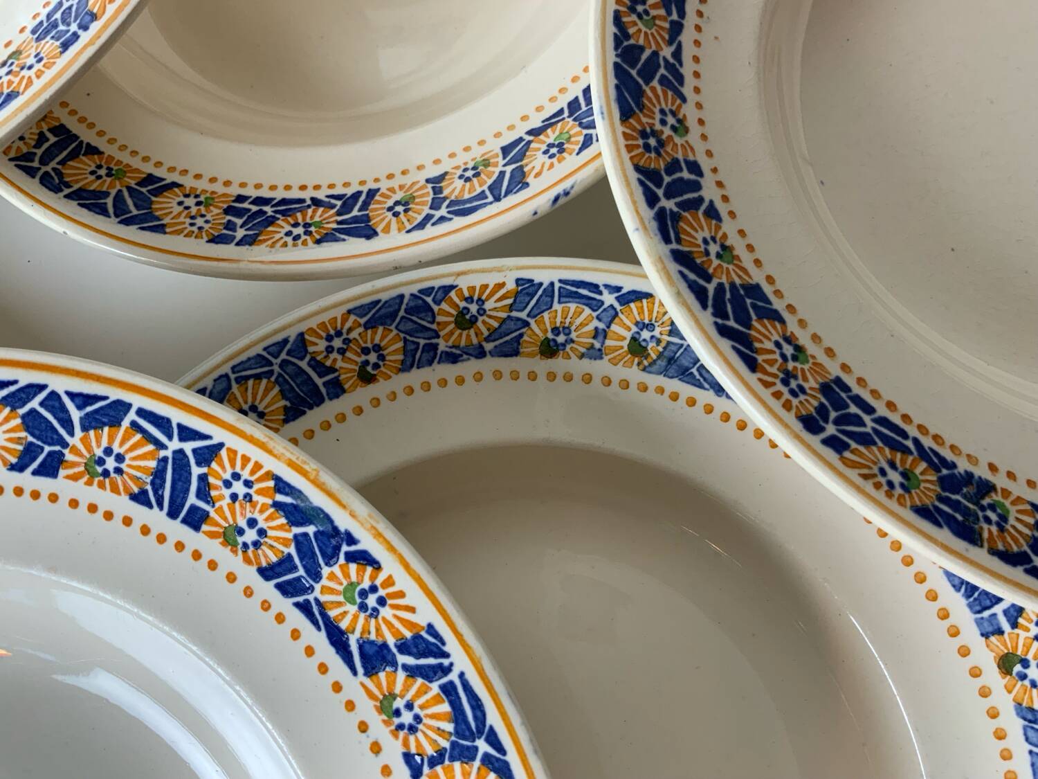 12 Longwy soup plates