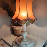 Lampe vintage avec pied en albâtre