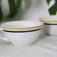 Set of 4 ceramic cups, bistro type, French manufacture