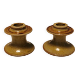 A set of ceramic candlesticks by L.Hjort Denmark 1970s.