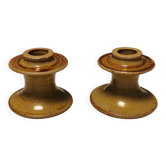 A set of ceramic candlesticks by L.Hjort Denmark 1970s.