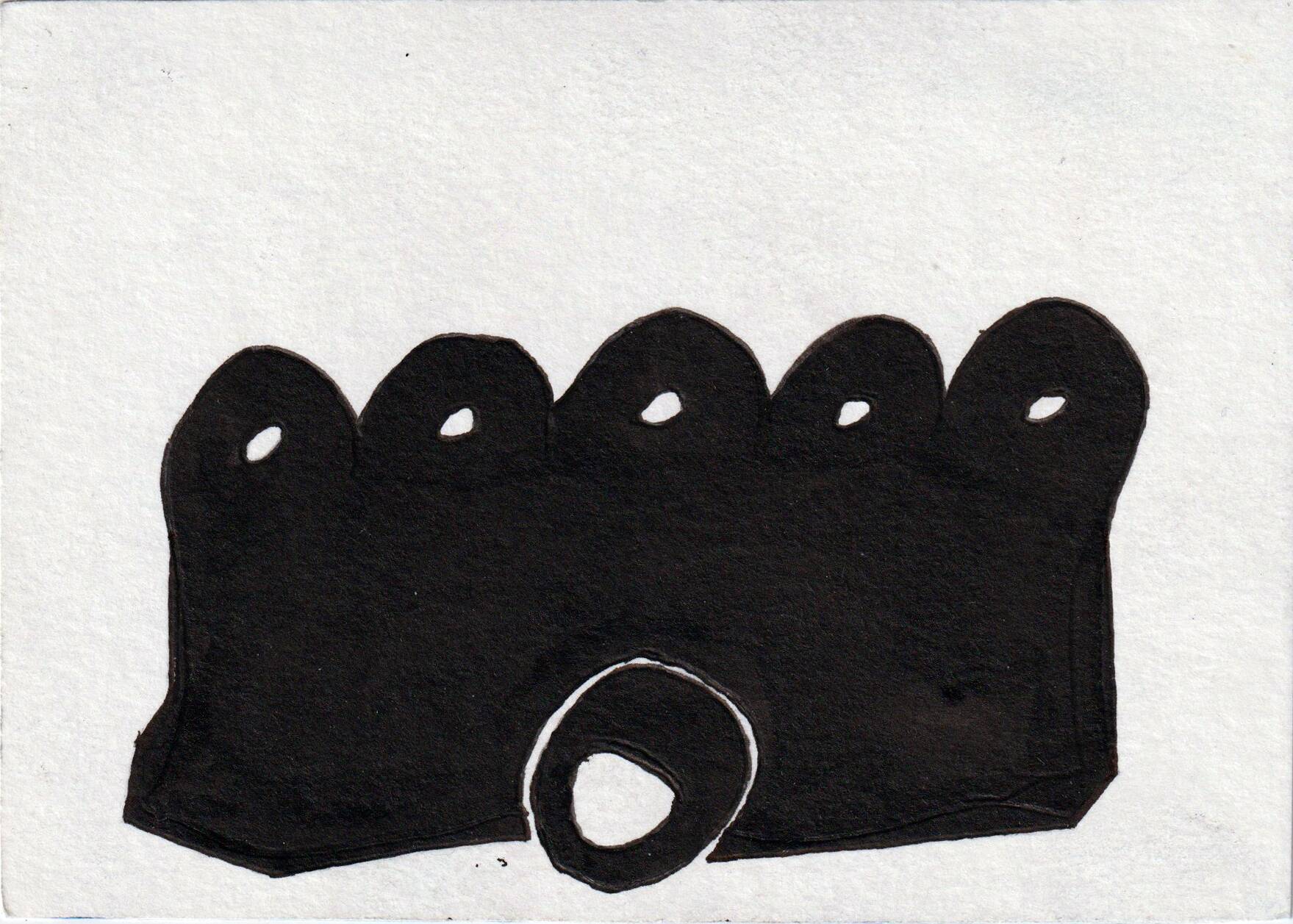 Ink drawing on paper by Gérald Foltête 2008 - 10x15 cm