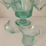 unsigned Biot bubble glass punch set