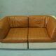 Canapé modulaire en cuir patchwork italien années 1970