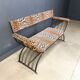 Banc curule de style Maison Jansen, années 1960