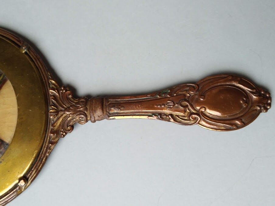 Mirror opposite hand late nineteenth 12x26cm