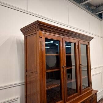 Classic English Eichholtz bookcase buffet cabinet
