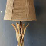 Lampe de salon en bois flotté
