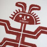 Original Pre-Columbian print, 1960s