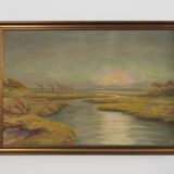 Painting „The River”, Scandinavian design, 1970s