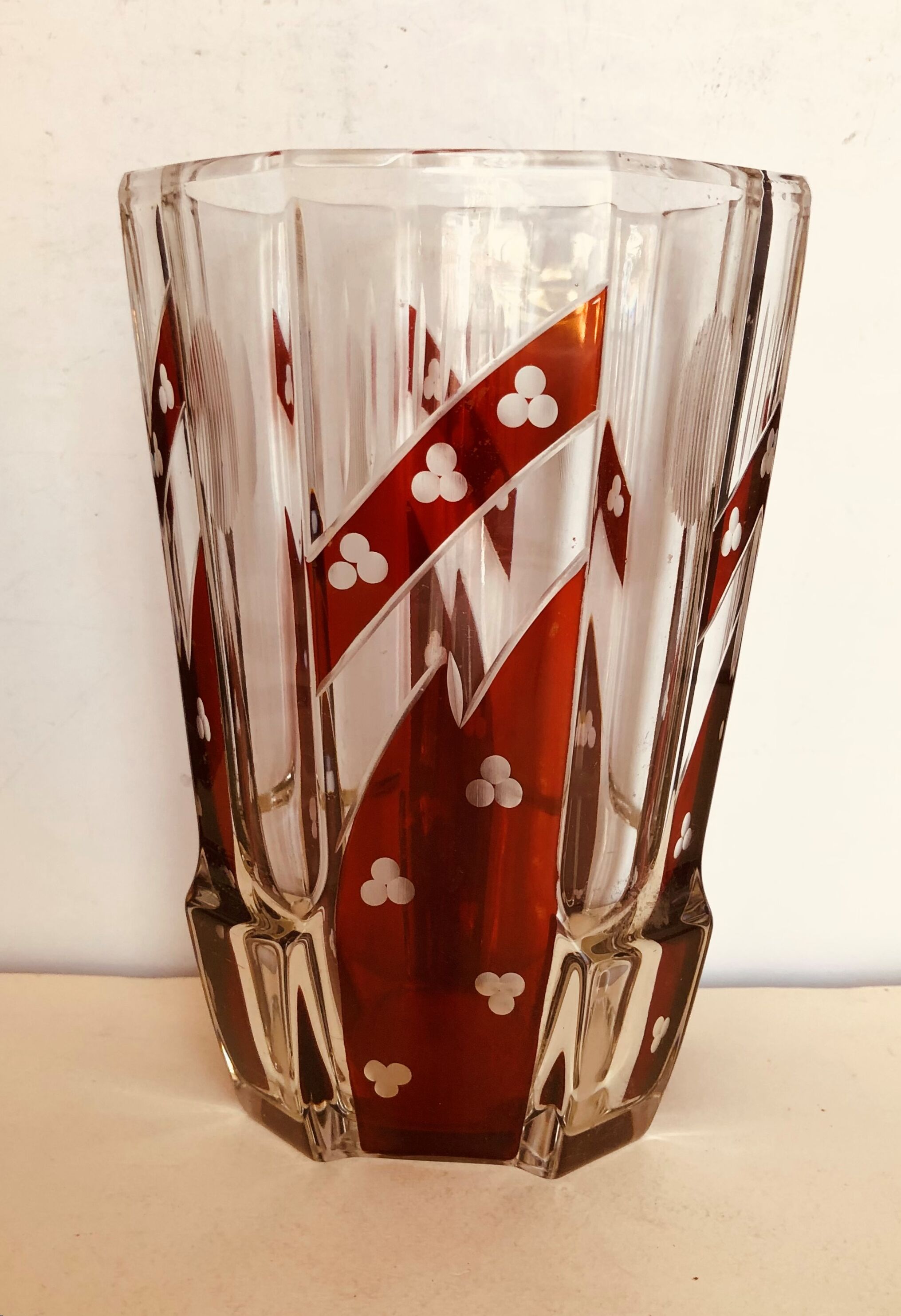 Bohemian glass vase