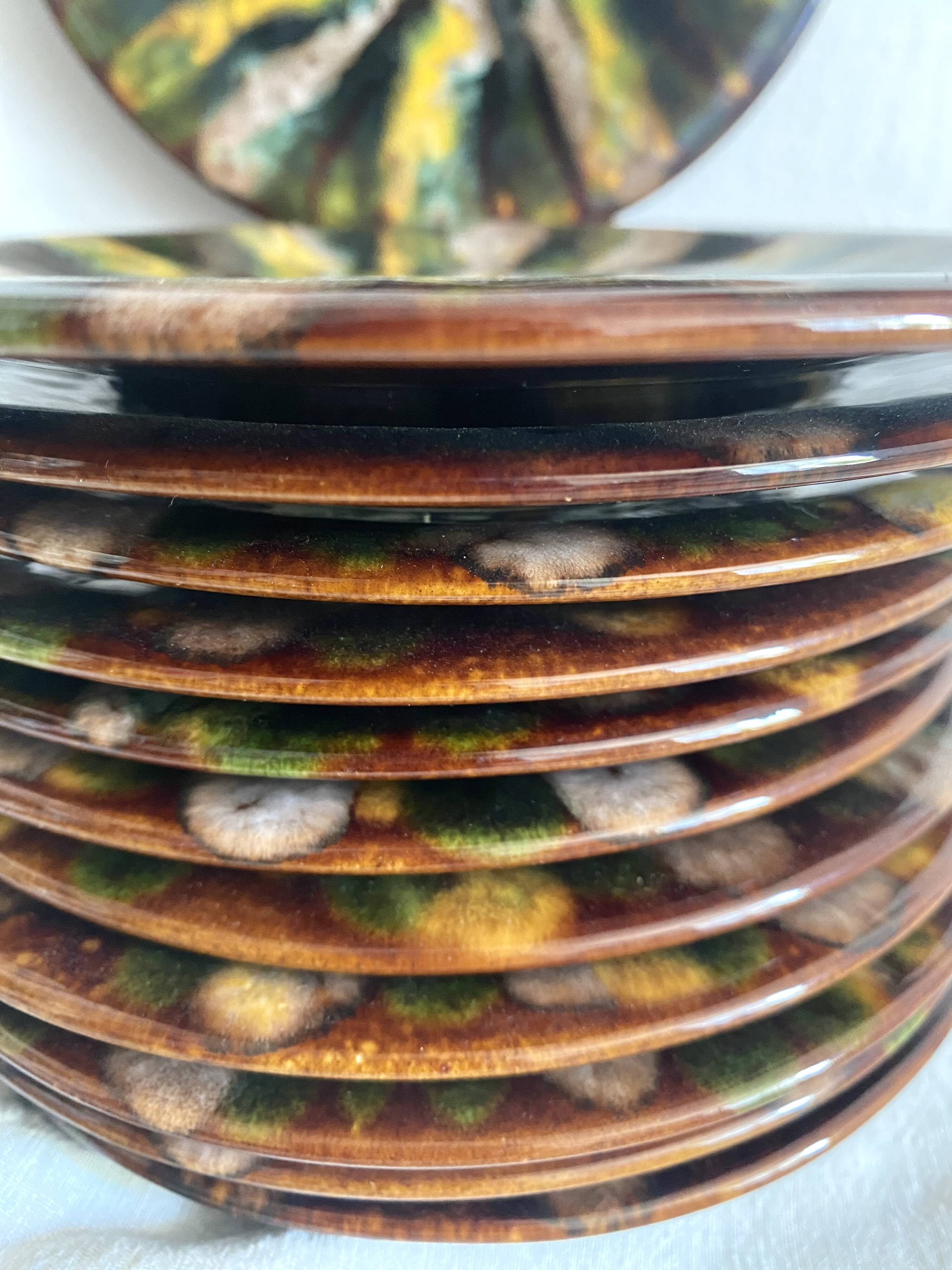 Saint Jean de Bretagne earthenware dessert plates