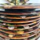 Saint Jean de Bretagne earthenware dessert plates
