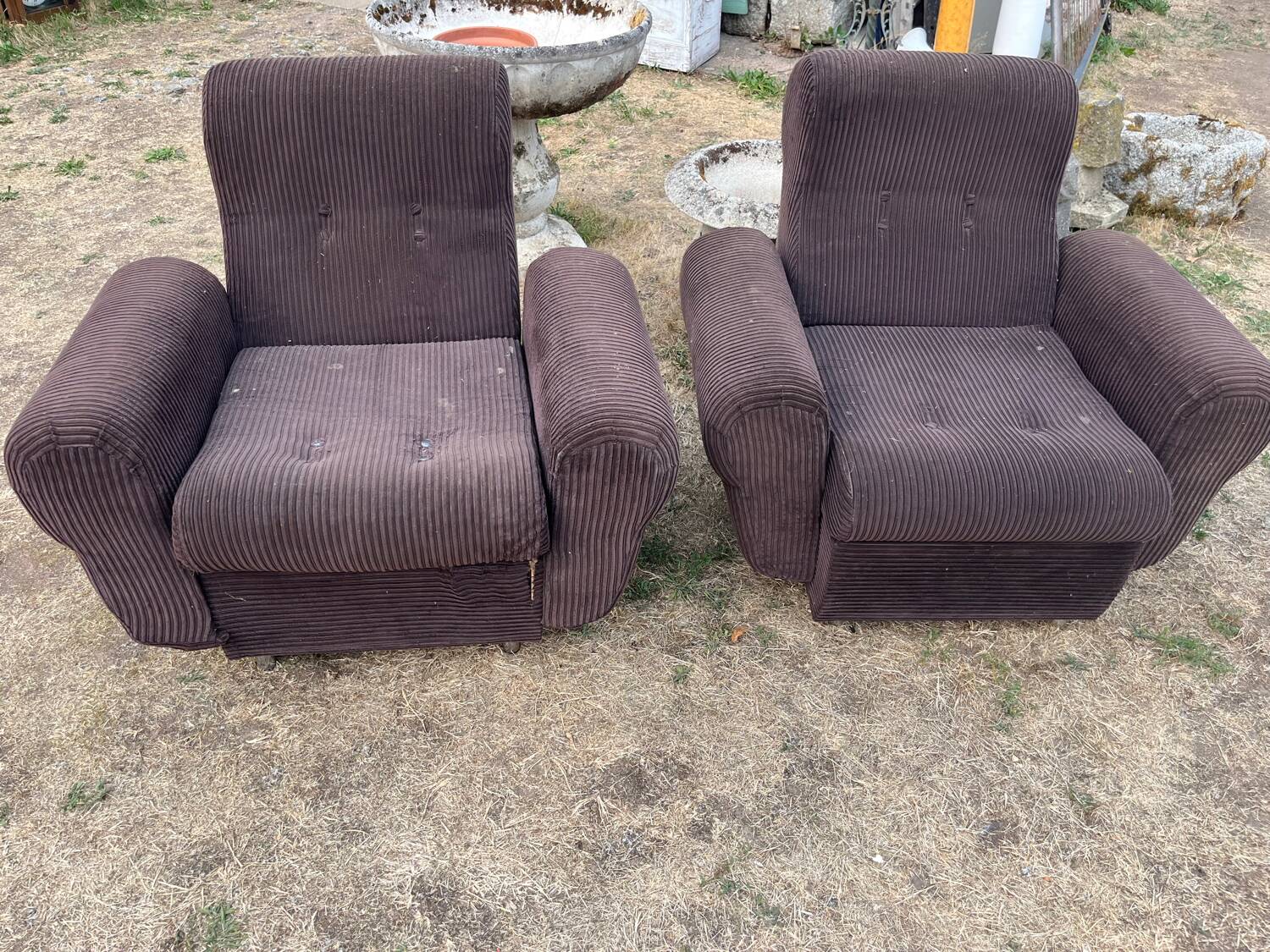 Fauteuils velours