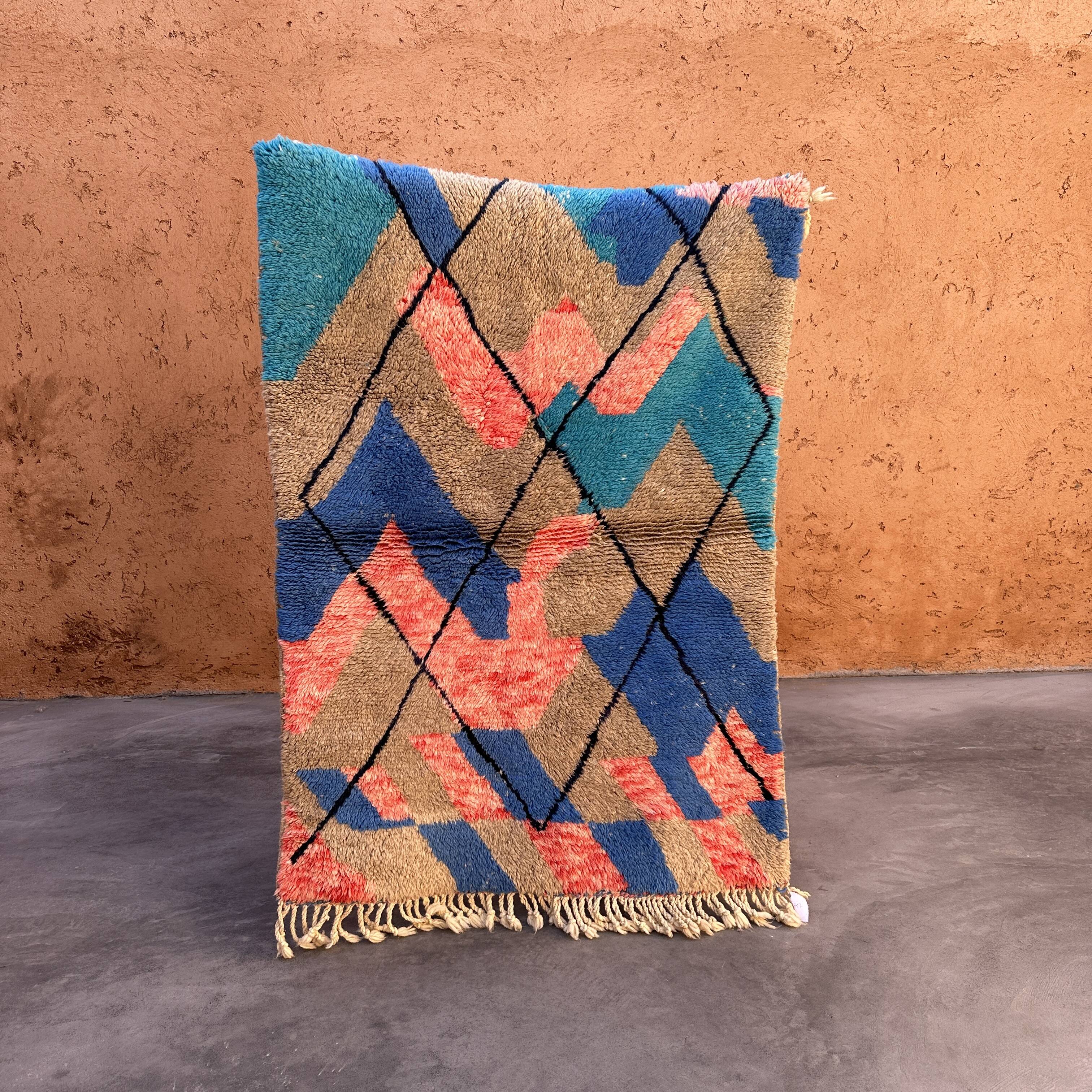 Colorful Beni M'Rirt Berber rug - 150 x 106 cm