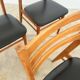 Lot de 4 chaises scandinaves hêtre et skai 60s