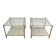 Pair of chrome, gold and silver side tables